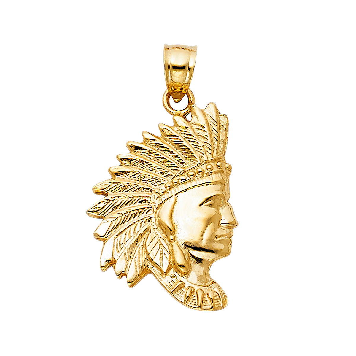 Pre-owned Td Collections 14k Real Solid Yellow Gold Indian Pendant Collections For Men Women Pendant