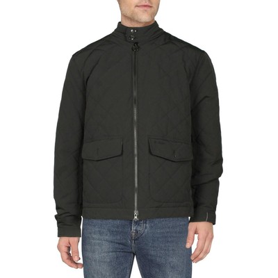 Barbour Мужская верхняя одежда Brendon с темно-синей шнуровой отделкой, стеганое пальто, куртка M BHFO 4765
