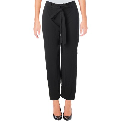 

Брюки CeCe Womens Crepe Flat Front Tie Waist Pants BHFO 8206, Rich black, 7099336