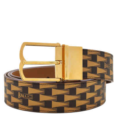 Pre-owned Bally Country 35 Reversible Monogram Belt In Check Description