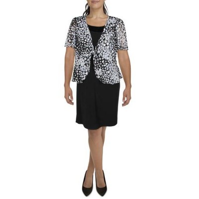 

Женский черно-белый шифоновый топ с запахом спереди R-M Richards  BHFO 6199, Black-white