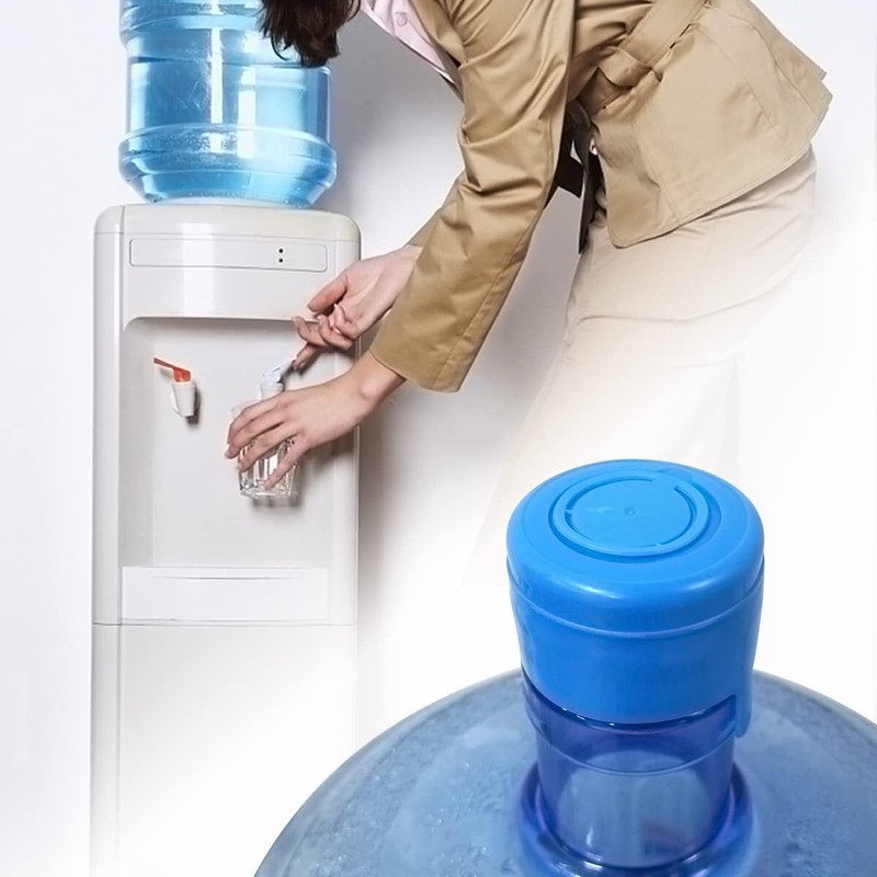 10 Reusable Water Bottle Snap On Cap For 3 And 5 Gallon Lid Jugs No Spill Cover