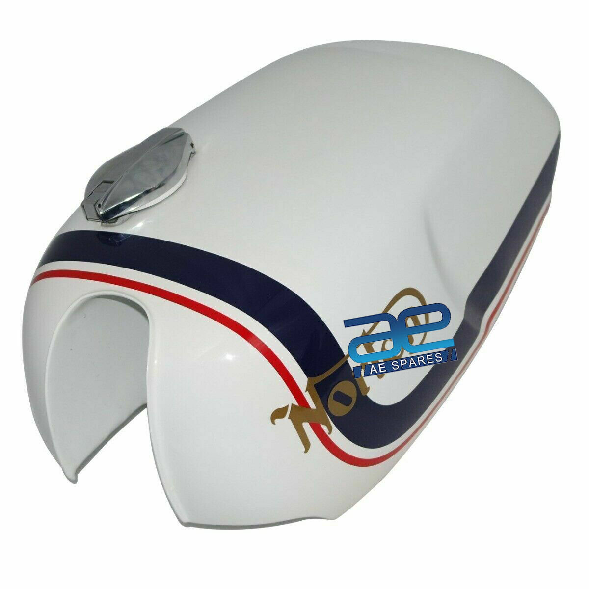 For NORTON COMMANDO ROADSTER 750 WHITE PETROL TANK With SIDE PANEL + CAP 
