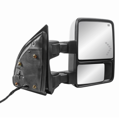 Pair Chrome Power Heated Tow Mirrors For 1999-2007 Ford F250 F350 F450 F550