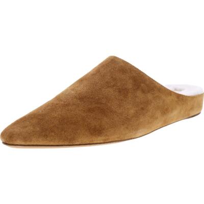 

Женские замшевые туфли без шнуровки Vince с круглым носком BHFO 0649, Tan suede, Frost