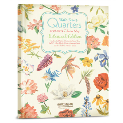 State Series Quarters Collector Map, 1999-2009 - Botanical Edition - Whitman