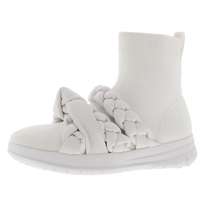 Женские высокие кроссовки Fitflop Uberknit Braid White 7 Medium (B,M) BHFO 5232