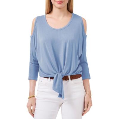 

Женская рубашка Vince Camuto с галстуком и открытыми плечами, блузка, топ BHFO 6216, Canyon blue