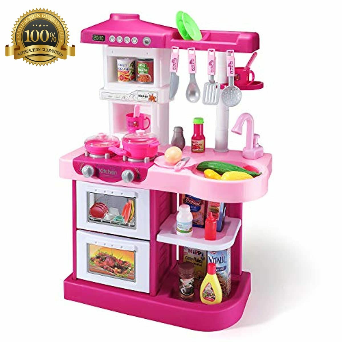 Temi Kitchen Playset Pretend Food - 53 PCS Kitchen Toys ...