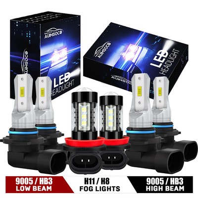 For Toyota RAV4 SUV 2006 2007-2012 Combo LED Headlight Hi/Lo Kit + Fog Light C9B