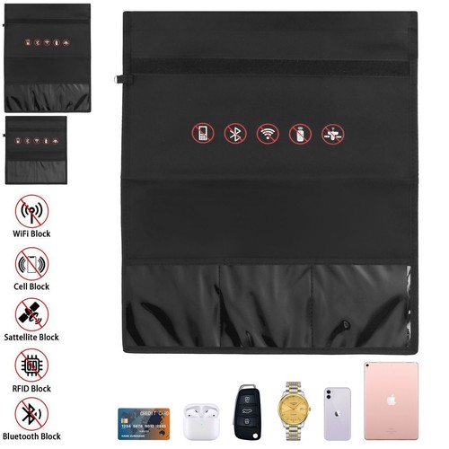 Faraday Bag RFID Signal Blocking Shielding Pouch Laptop Case 28*25cm 44*35cm NEW