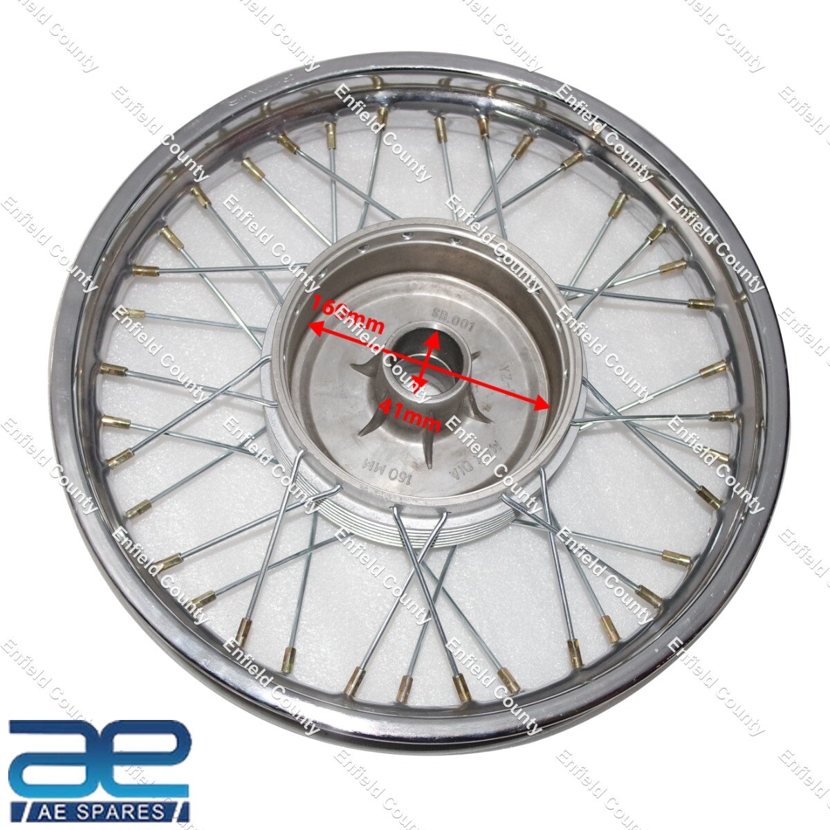 Complete 16" Wm2 Jawa 250 350 Cw 36 Holes Wheel Rim Chrome Plated With Spoke 