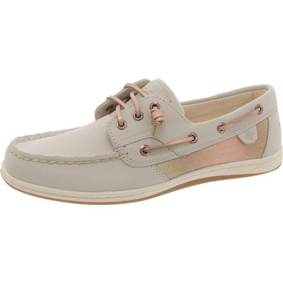 Женские туфли-лодочки Sperry из кожи цвета слоновой кости на плоской подошве, кроссовки 9.5 Medium (B, M) BHFO 6948