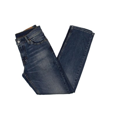 Джинсы Levis Mens Blue Denim Whisker Wash со средней посадкой узкие джинсы 30 BHFO 4194