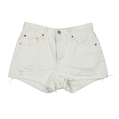 

Женские белые джинсовые шорты Levis с высокой талией и пуговицами  BHFO 6511, Белый