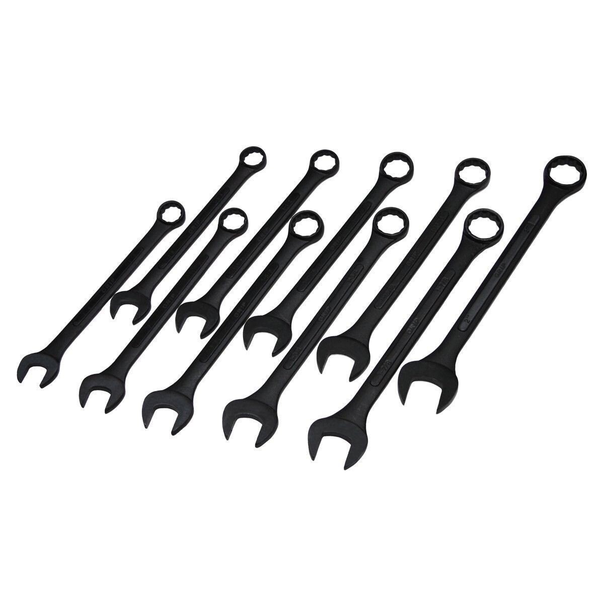 10 Pc. Jumbo Combination Wrench Set 1-5/16" - 2" SAE Grip 89080