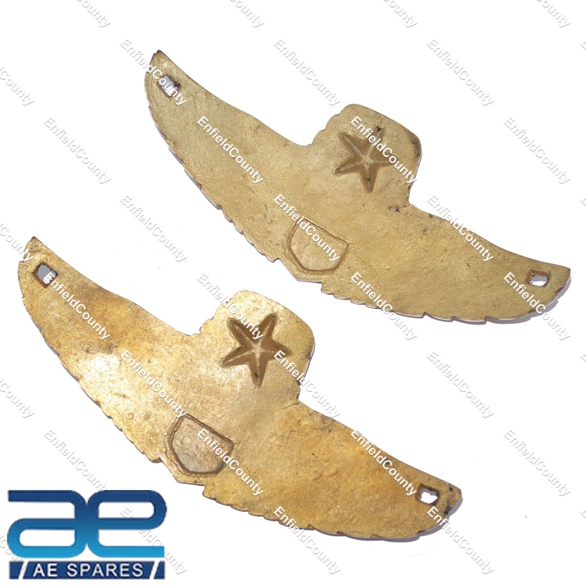 For Norton BSA Petrol Fuel Tank Badge Monogram Decal Set Brass Made 