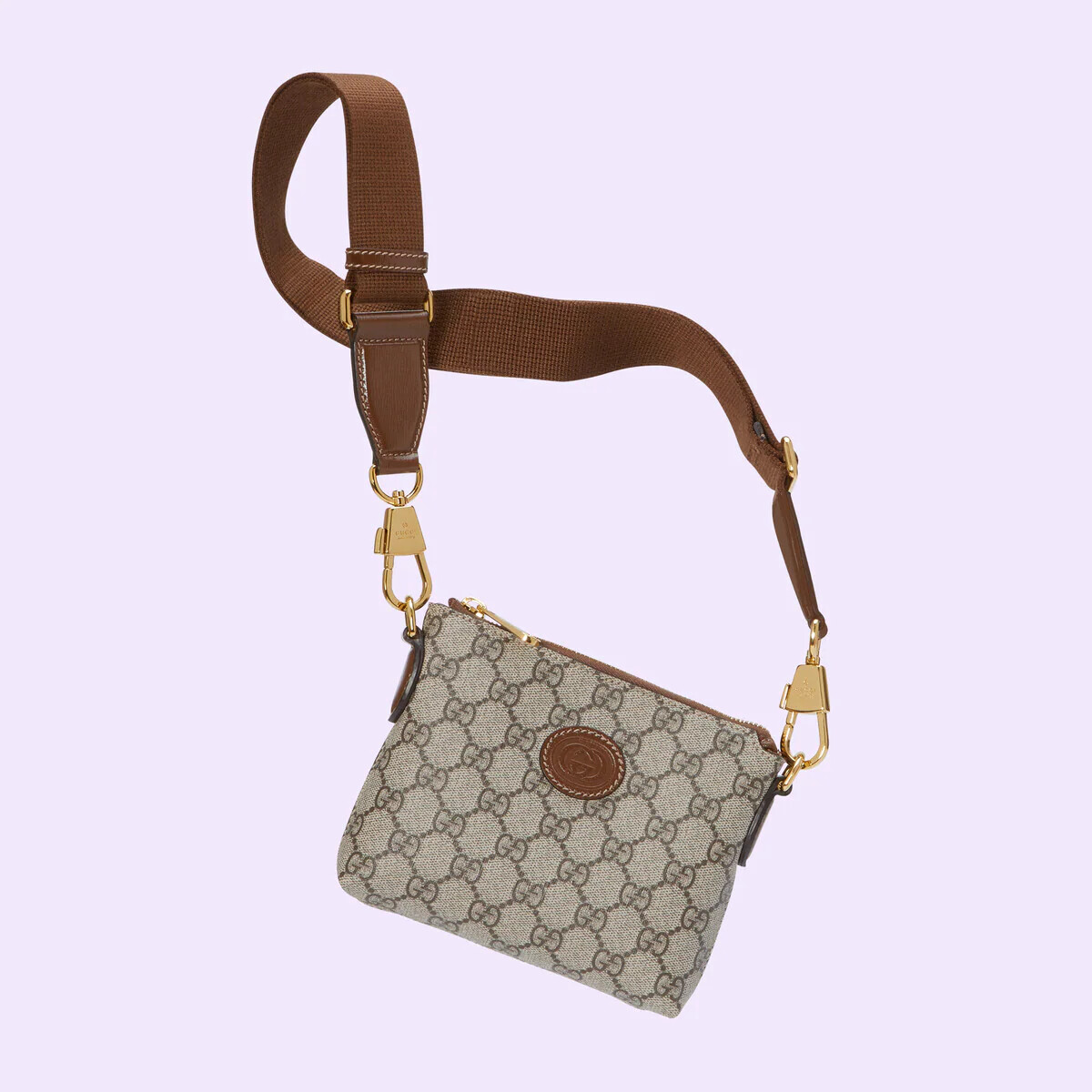 ショルダーバッグ GUCCI INTERLOCKING G MESSENGER BAG Gucci Interlocking G Patch Wristlet Messenger Bag GG Coated