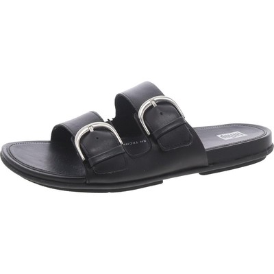 Женские черные босоножки-слипоны с регулируемой посадкой Fitflop 8 Medium (B,M) BHFO 7358