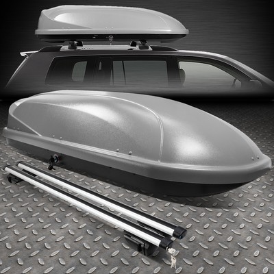 УНИВЕРСАЛЬНАЯ РЕГУЛИРУЕМАЯ РЕЙКА НА КРЫШЕ ДЛИНОЙ 135 СМ, АЛЮМИНИЕВАЯ ПОПЕРЕЧИНА + ГРУЗОВОЙ ЯЩИК СЕРОГО ЦВЕТА С ЗАМКОМ