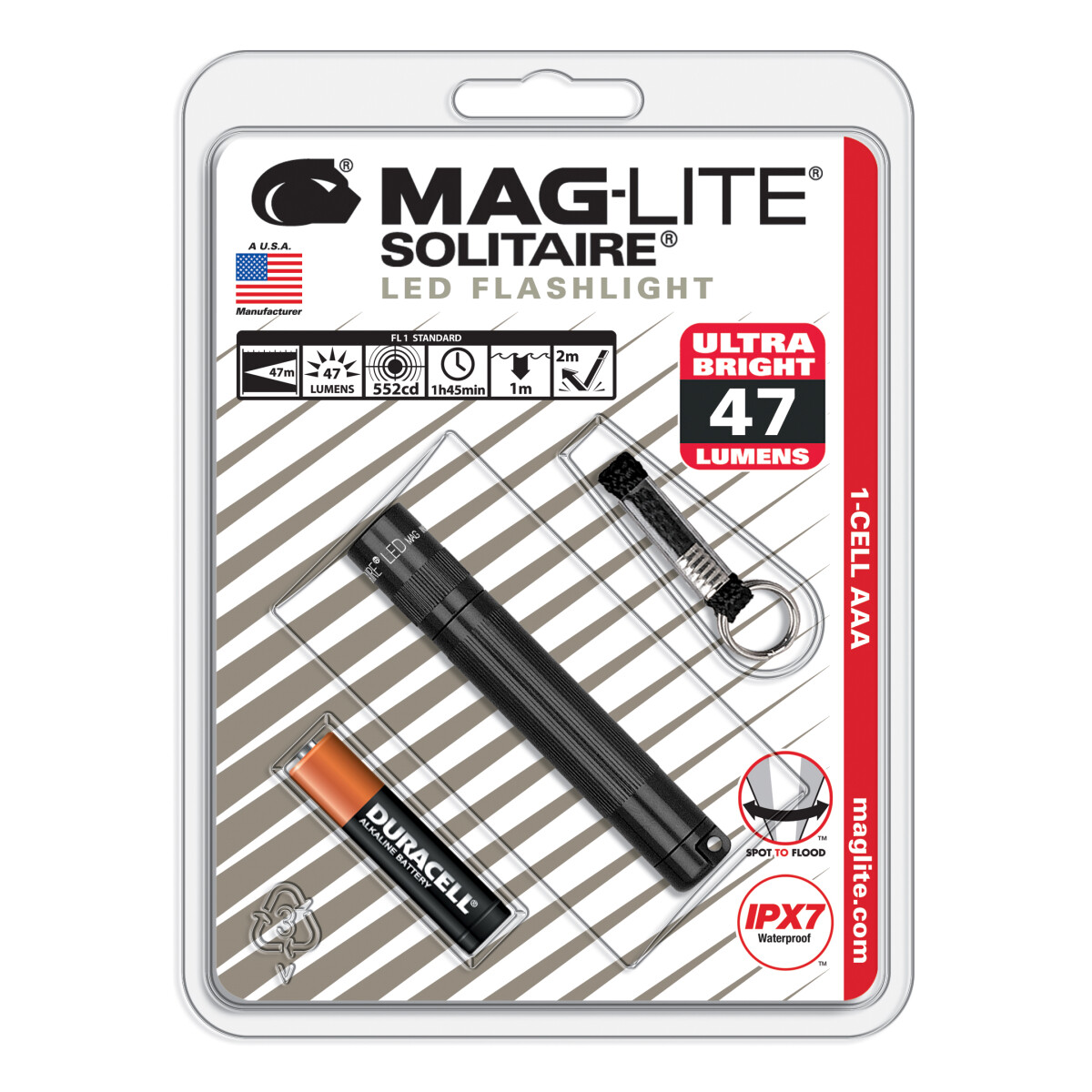 Mag-Lite Solitaire LED Mini Taschen-Lampe extrem leicht als Schlüssel-Anhänger 