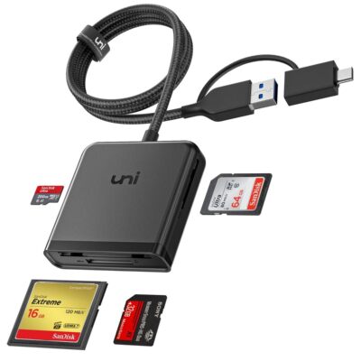 SD Card Reader, Memory Card Reader 4 in 1 USB C USB 3.0 Dual Connector Adapte...