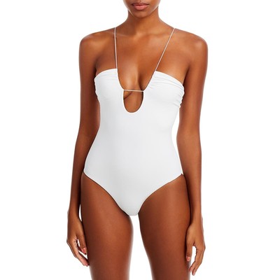 Женский белый цельный нейлоновый купальник JADE Swim L BHFO 1683
