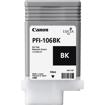 Резервуар для пигментных чернил Canon PFI106, 130 мл, Черный #6621B001AA