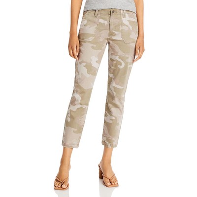 Повседневные брюки Paige Womens Mayslie зеленого камуфляжного цвета, джинсы до щиколотки, 27 BHFO 9147