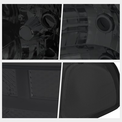 For 02-06 GMC Sierra/Yukon 1500 Denali OE Style LED DRL Headlights Smoked/Clear