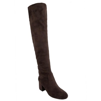 Женские коричневые сапоги выше колена Sugar на молнии Shoes 9 Medium (B,M) BHFO 2847
