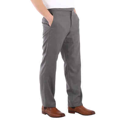 Pre-owned Burberry Charcoal Grey Wool English Fit Tailored Trousers With Belt Detail, In Multicolor