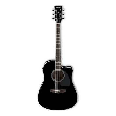 Ibanez Performance PF15ECE Dreadnought Акустическая электрогитара, черный глянцевый