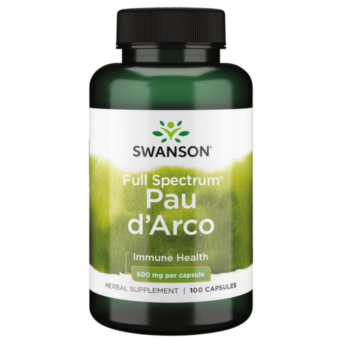 Swanson Pau dArco 500 мг, 100 капсул