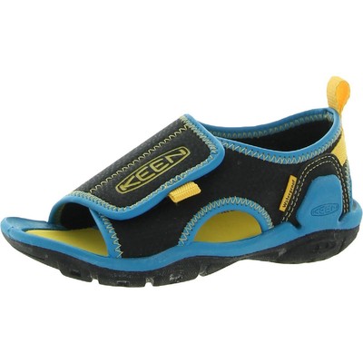 

Черные сандалии с ремешком на пятке Keen Boys Knotch River 10 Medium (D) для малышей BHFO 9406, Black/vivid blue