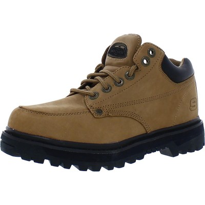 

Мужские повседневные кожаные ботинки Skechers Mariners Taupe, размер 8,5, средний (D) BHFO 6338, Dark taupe, Mariners