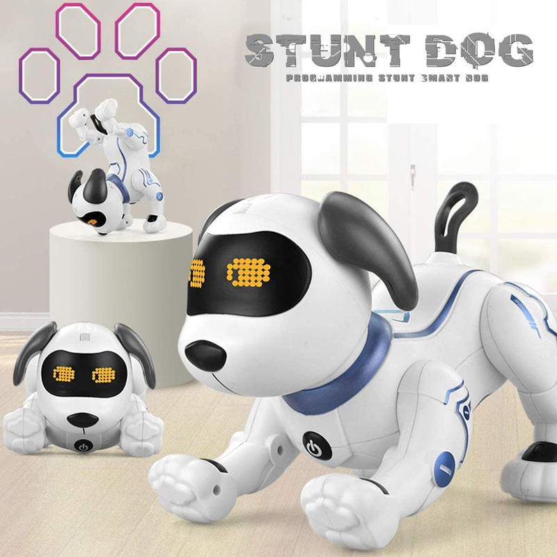 Remote Control Dog, Robot Toys for Kids, RC Robotic Stunt Puppy Voice Control To