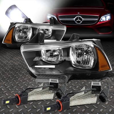 ЧЕРНАЯ ФАРА КОРПУСА + ЯНТАРНЫЙ УГОЛОК + БЕЛАЯ СВЕТОДИОДНАЯ СИСТЕМА 6000K ДЛЯ ЗАРЯДНОГО УСТРОЙСТВА 11-14