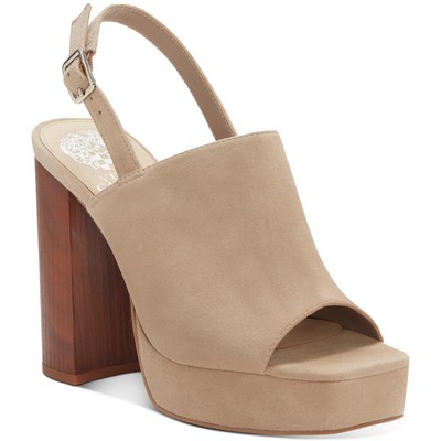 Женские туфли Vince Camuto Sovetta бежевые на блочном каблуке 5,5 средний (B,M) BHFO 0473