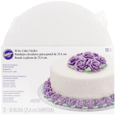 Wilton Cake Boards 12/Pkg-10'' Round White
