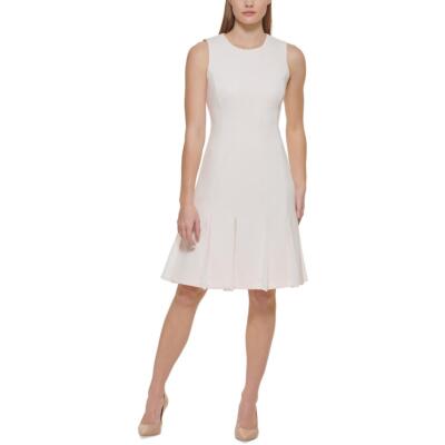 

Женское розовое платье-футляр без рукавов до колен с воланами Calvin Klein  BHFO 6849, Blossom