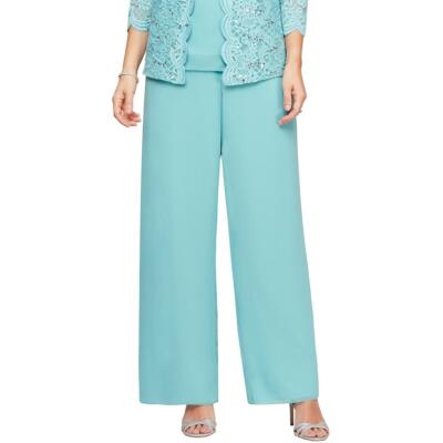 

Женские прозрачные широкие брюки с высокой посадкой Alex Evenings Petites BHFO 5738, 270927