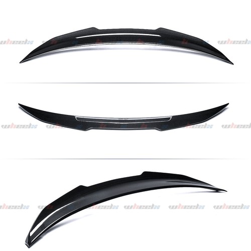Rear Lip Trunk Spoiler Wing For 14-23 Infiniti Q50 Sedan PSM Carbon Fiber Style