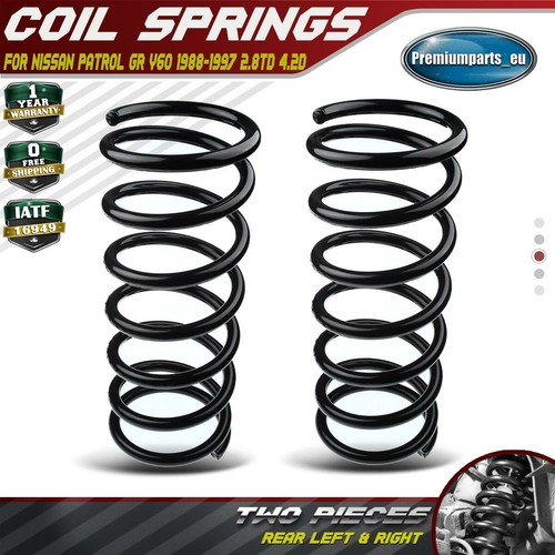 2x New Coil Springs Rear Suspension for Nissan Patrol GR Y60 19881997