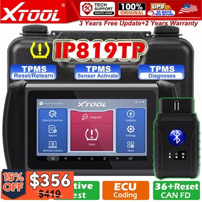 XTOOL IP819TP Auto Full Diagnostic Scanner Car Coding TPMS Programming Scan Tool