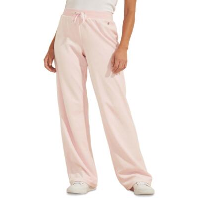 

Женские розовые бархатные спортивные штаны с логотипом Guess G-Charm, одежда для отдыха для юниоров  BHFO 5384, Pastel dream