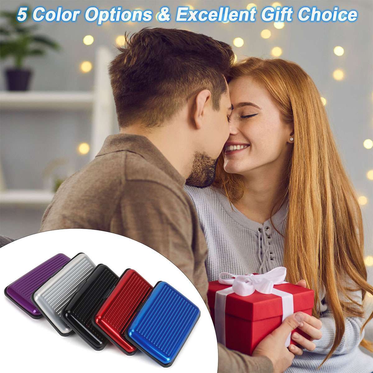 Aluminum RFID Blocking Credit Card Holder for Men & Women Stylish Travel Wallet