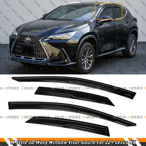 FOR 2022-2024 LEXUS NX250 NX350 NX450H 3D WAVY WINDOW VISOR RAIN