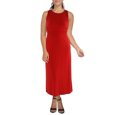 Женское макси-платье на бретелях Connected Apparel с длинным рукавом красного цвета 14 BHFO 1021