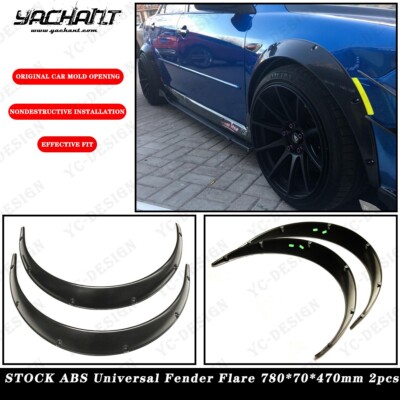 ABS Universal JDM Fender Flare Wheel Arch 2.75 inch(70mm) 2pcs For E46 EVO X R32